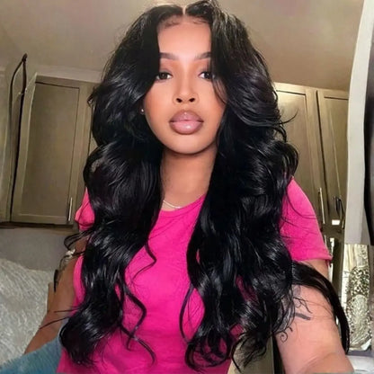 🔥Final 3 Hours: 50%OFF🔥Body Wave 13x4 Lace Frontal Wig Human Hair Pre Plucked Pre Bleached 180% Density Beginner Friendly
