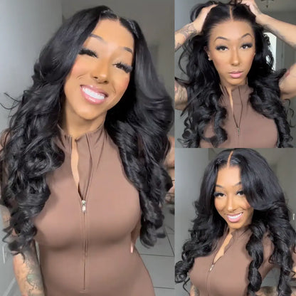 🔥Final 3 Hours: 50%OFF🔥Body Wave 13x4 Lace Frontal Wig Human Hair Pre Plucked Pre Bleached 180% Density Beginner Friendly