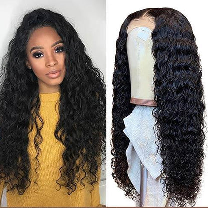 Deep Wave 13x6 Lace Frontal Wig Pre Plucked Hairline Lace Wigs Natural Color On Sale