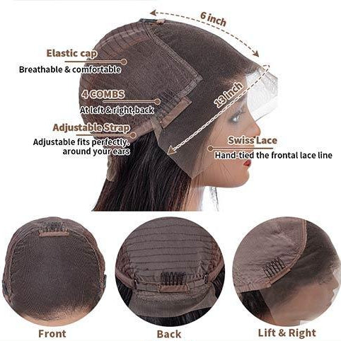 Deep Wave 13x6 Lace Frontal Wig Pre Plucked Hairline Lace Wigs Natural Color On Sale