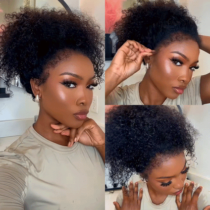 Pre-Cut Lace. Pre-Plucked Hairline. Pre-Bleached Knots. Pre-Curly 4C Edges. Just Wear & Go.