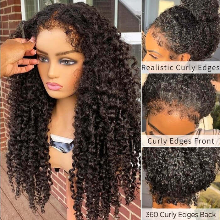 Pre-Cut Lace. Pre-Plucked Hairline. Pre-Bleached Knots. Pre-Curly 4C Edges. Just Wear & Go.