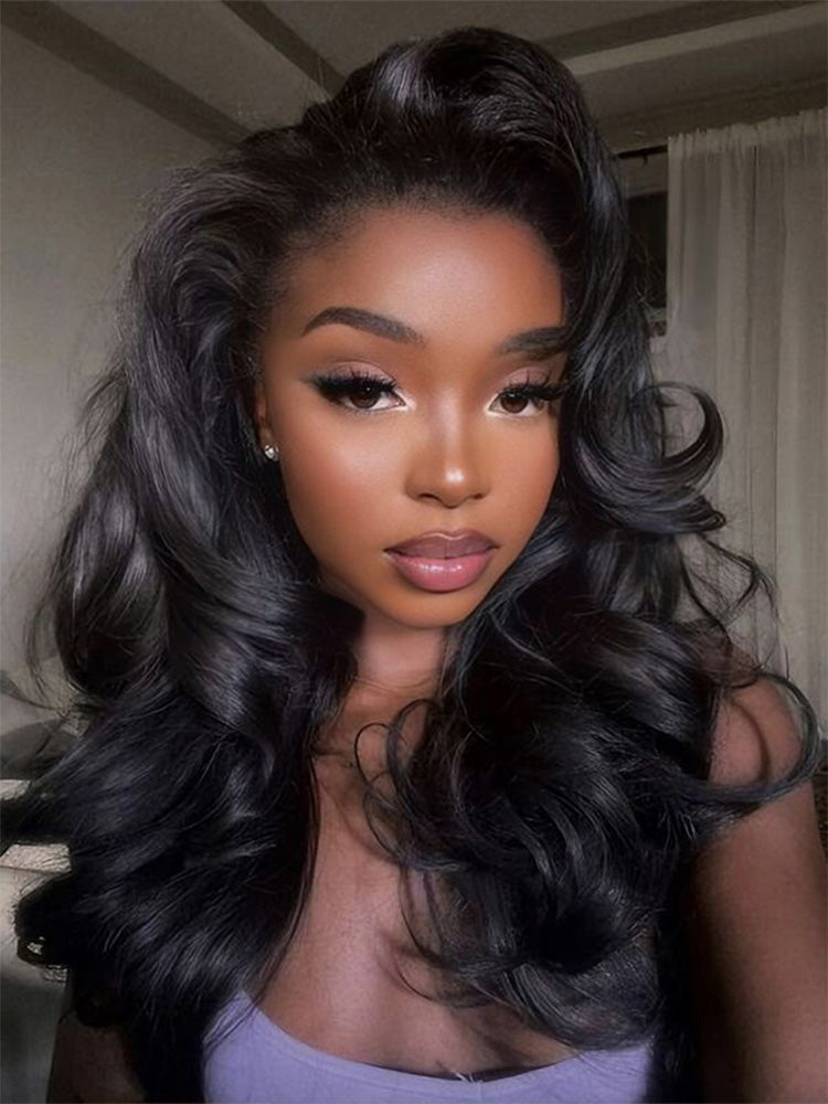 Styled Butterfly Cut Layered Yaki Straight Glueless Install Half Wig With Draw-string Beginner Friendly