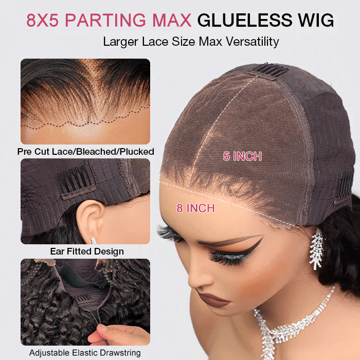 Pre-Cut Lace. Pre-Plucked Hairline. Pre-Bleached Knots. Pre-Curly 4C Edges. Just Wear & Go.