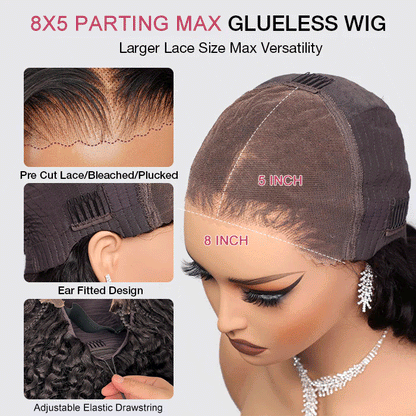 Pre-Cut Lace. Pre-Plucked Hairline. Pre-Bleached Knots. Pre-Curly 4C Edges. Just Wear & Go.