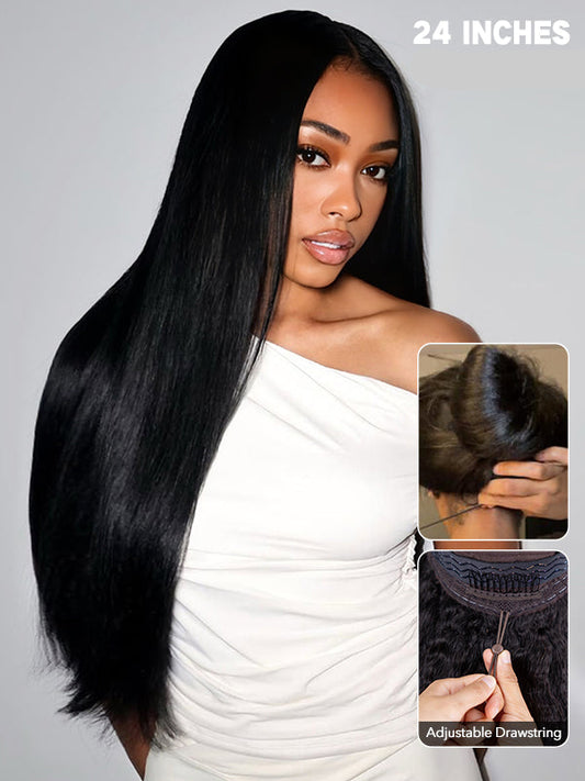 13x6 Glueless Lace Front Wig with Pre-Installed Drawstring Dome Cap – 180% Density, Effortless Wear & Go – US Stock