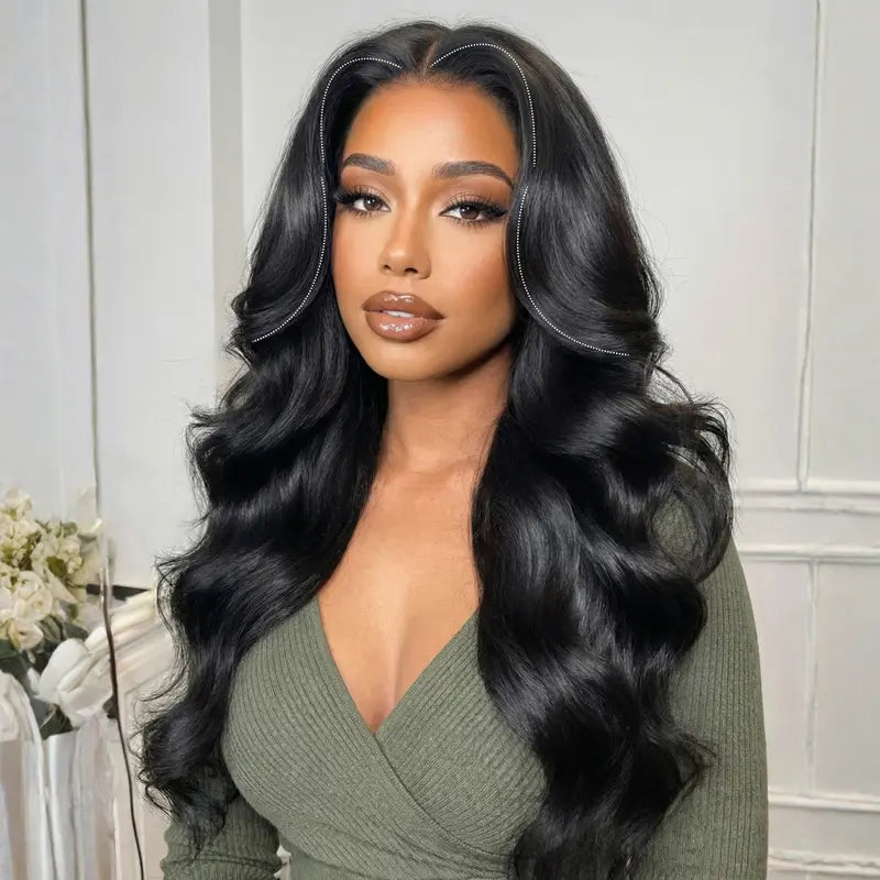 🔥Final 3 Hours: 50%OFF🔥Body Wave 13x4 Lace Frontal Wig Human Hair Pre Plucked Pre Bleached 180% Density Beginner Friendly